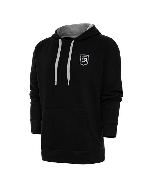 Antigua Black Lafc Brushed Metallic Logo Victory Pullover Hoodie At Nordstrom for men