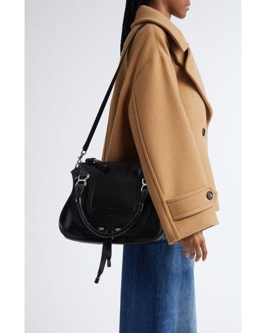 Chloé Black Medium Marcie Leather Satchel