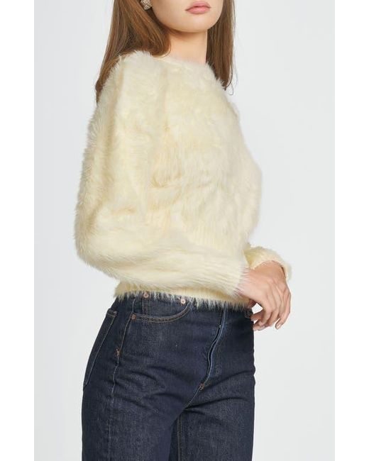Wayf Blue Kimia Fuzzy Sweater