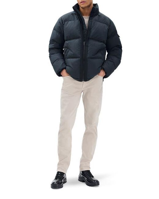 Rag & Bone Blue Daniel Quilted Down Puffer Jacket for men