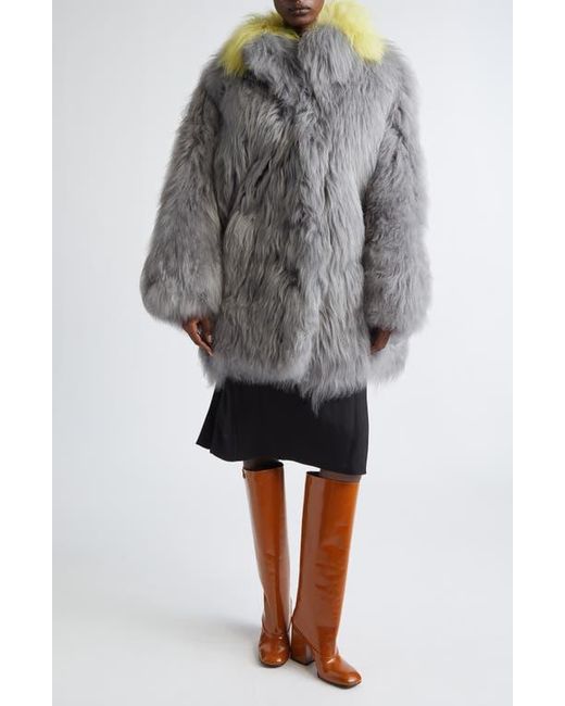 Marni Gray Shearling Coat