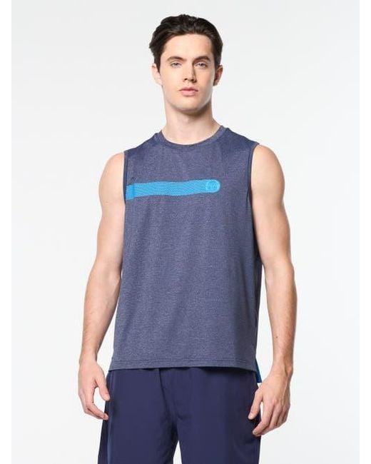 Sergio Tacchini Blue Elio Performance Tank for men