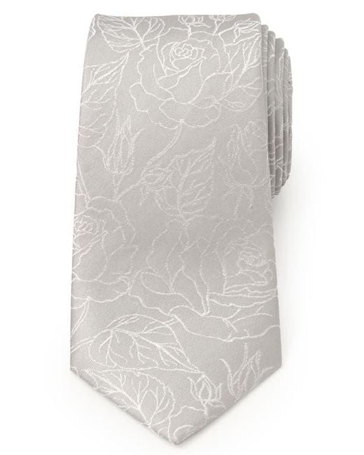 Cufflinks Inc. White Floral Jacquard Silk Tie for men