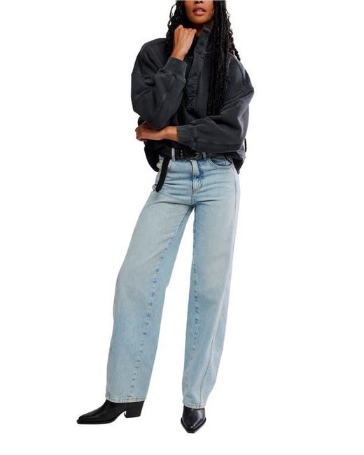 Free People Black Timeless Cotton Blend Pullover