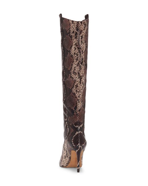 kervana croc embossed knee high boot
