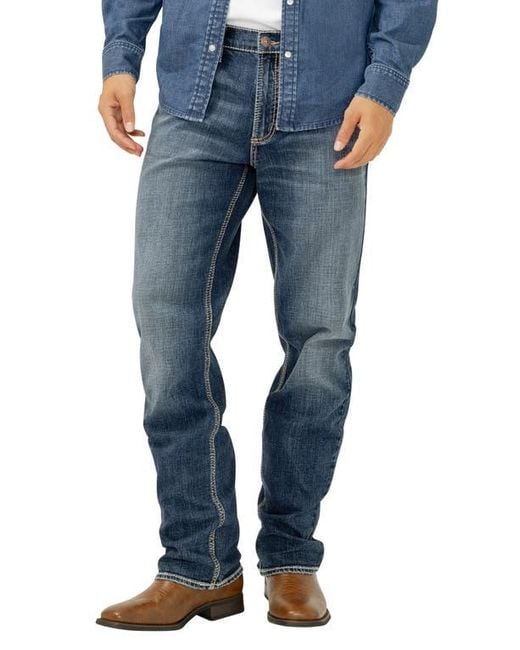 Silver Jeans Co. Blue Zac Relaxed Fit Straight Leg Jeans for men