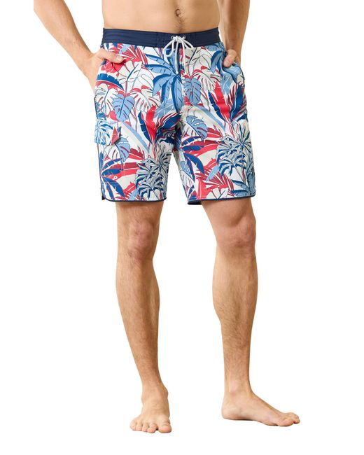 Tommy Bahama Blue Baja Beachside Jungle Fronds 9 Board Shorts for men