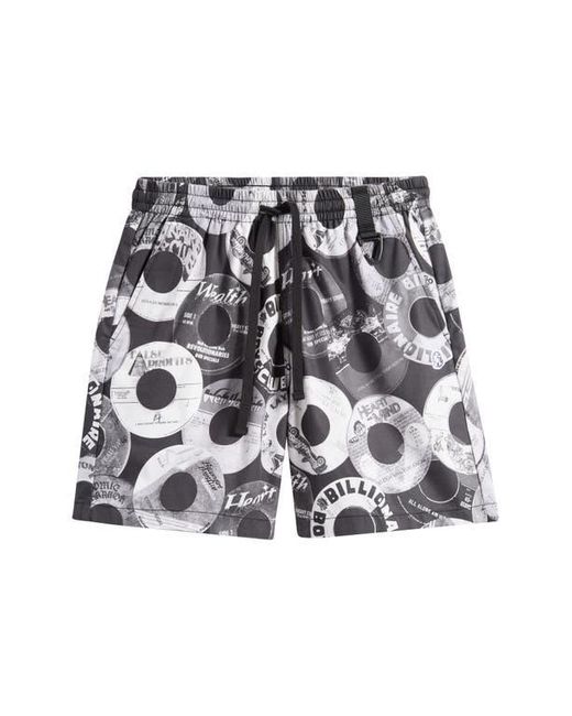 BBCICECREAM Black Bb Vinyls Drawstring Knit Shorts for men