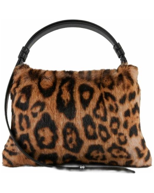 Simon Miller Cheetah Faux Fur Mini Puffin in Brown | Lyst