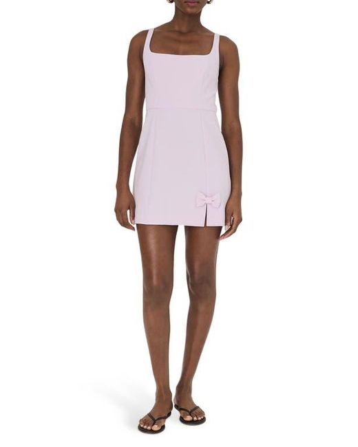 French Connection White Whisper Bow Slit Minidress