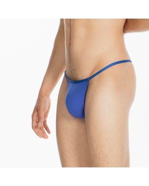 Hom Blue Plume G-String for men