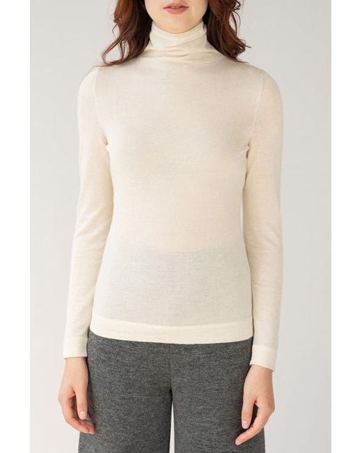 SSKEIN White T Neck Pullover