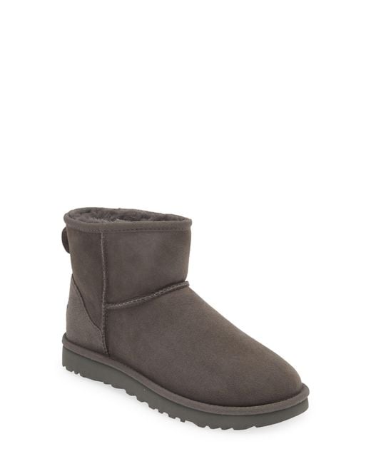 Ugg Gray Ugg Classic Mini Ii Genuine Shearling Lined Boot