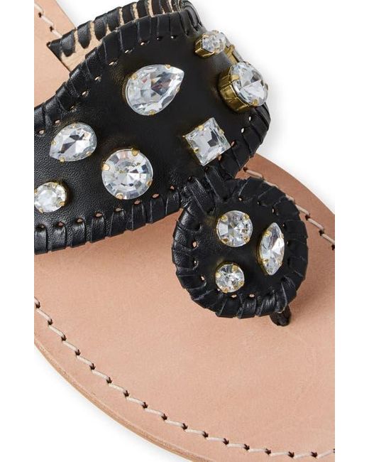 Jack Rogers Black Jacks Jewel Flip Flop
