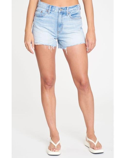 DAZE Blue Troublemaker High Waist Distressed Denim Cutoff Shorts