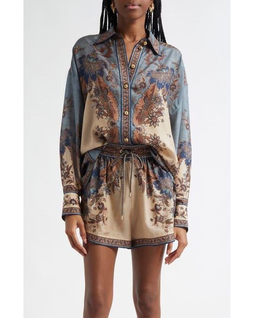 Zimmermann Multicolor Ascension Silk Habutai Button-Up Shirt