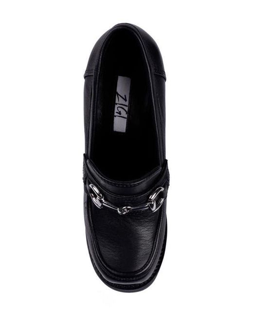 Zigi Black Thai Platform Bit Loafer Pump