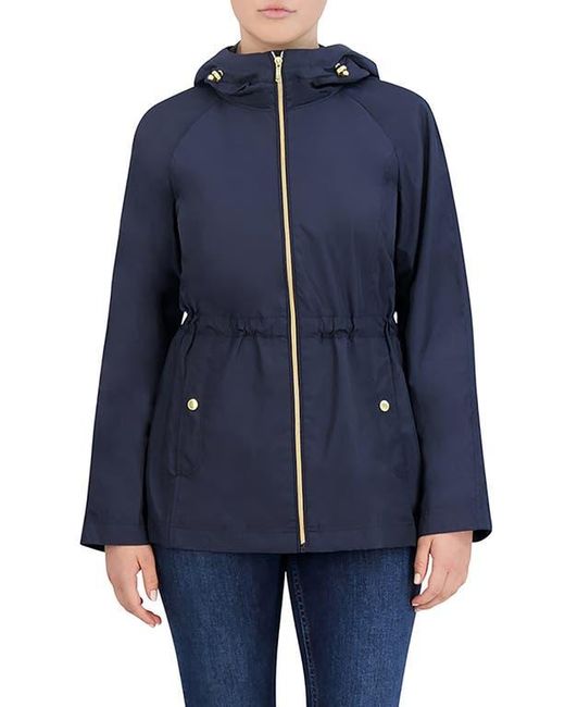 Cole Haan Travel Packable Hooded Rain Jacket in Blue Lyst