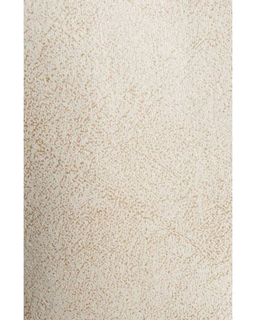 Via Spiga Natural Faux Fur Trim Longline Coat