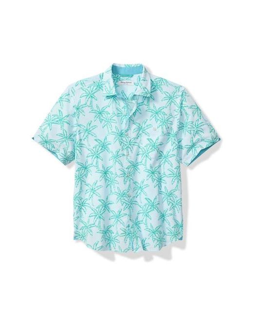Tommy Bahama Men's Blue Nova Wave Royal Palmetto Short Sleeve Button-Up Shirt
