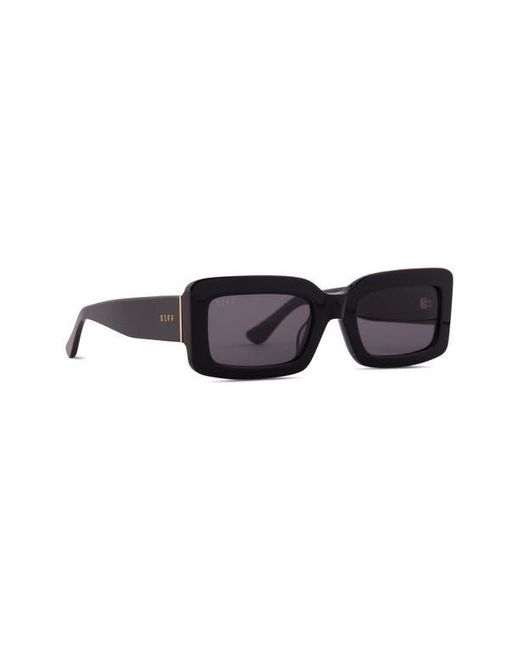 DIFF Black Indy 51Mm Polarized Rectangular Sunglasses