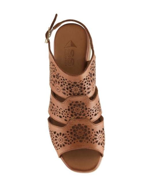 Spring Step Brown Plasma Ankle Strap Sandal