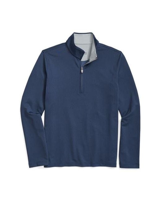 Brooks Brothers Blue Half Zip Pullover for men