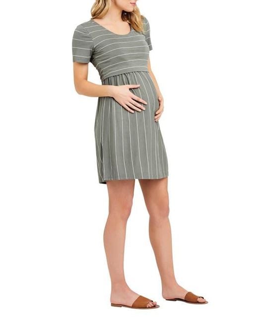 Ripe Maternity Multicolor Crop Top Nursing Dress