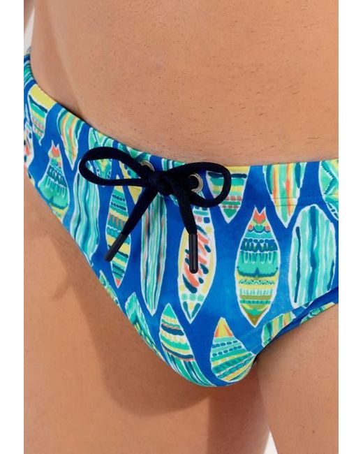 Hom Blue Marbella Swim Mini Briefs for men