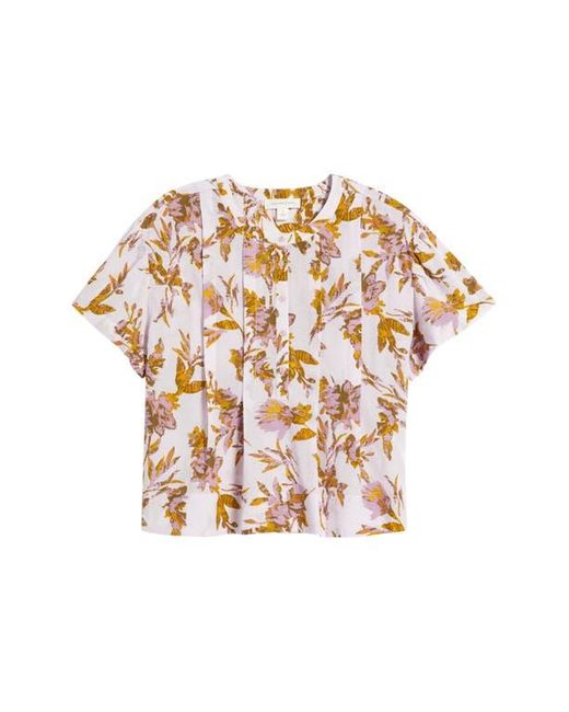 Treasure & Bond Multicolor Floral Pleated Boxy Top