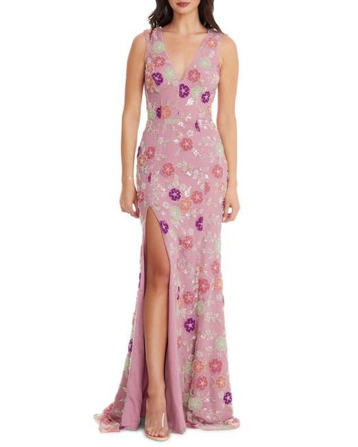 Dress the population sandra plunge crepe trumpet gown hot sale