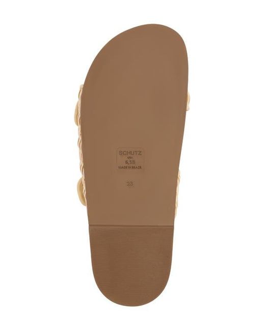 SCHUTZ SHOES Natural Naomi Slide Sandal
