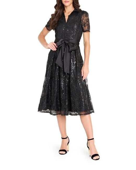 tahari black lace dress dress it up
