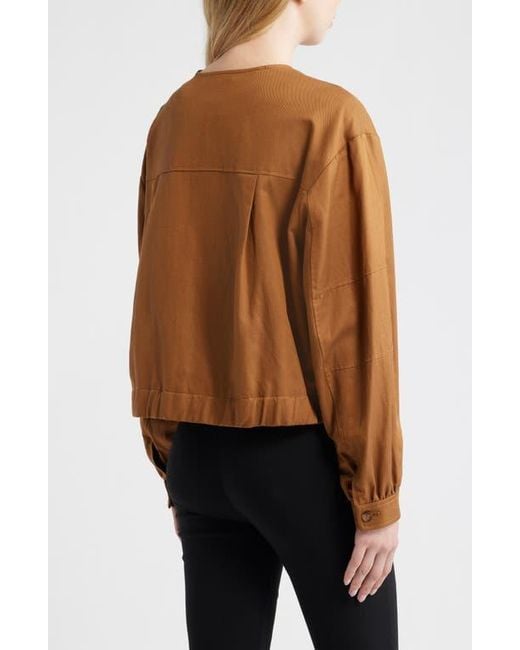 Mango Brown Mojito Tie Hem Jacket