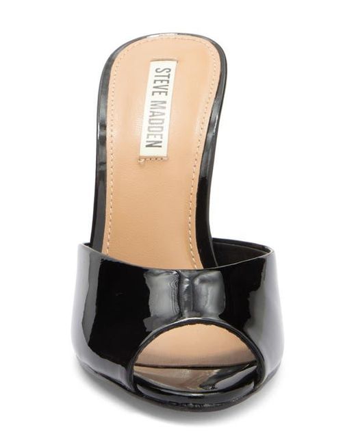 Steve Madden Black Priya Peep Toe Mule