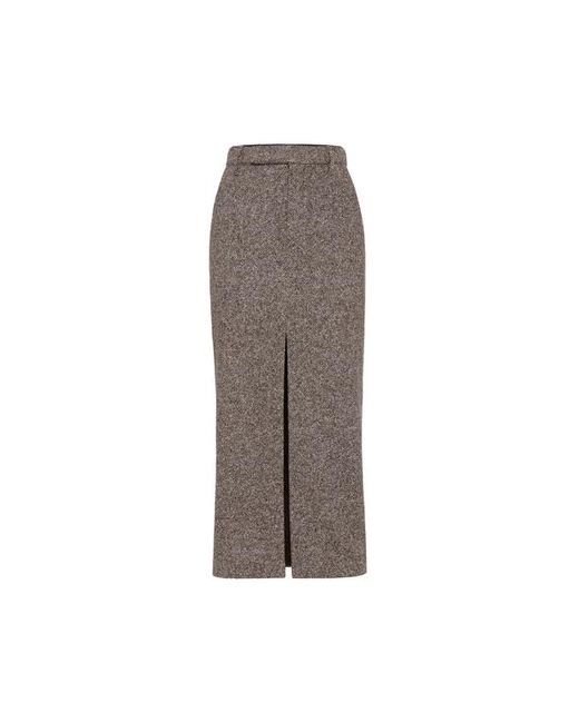 Brunello Cucinelli Brown Sartorial Pencil Skirt