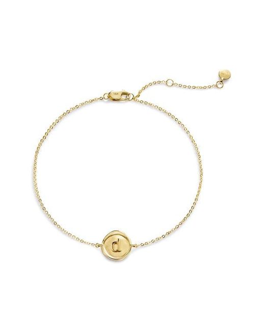 Monica Vinader Metallic Initial Stamp Charm Bracelet