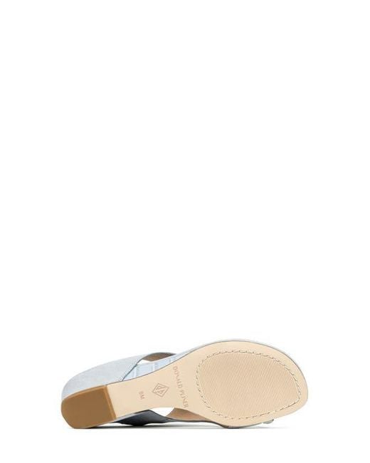 Donald J Pliner Blue Vesnaspan Wedge Slide Sandal
