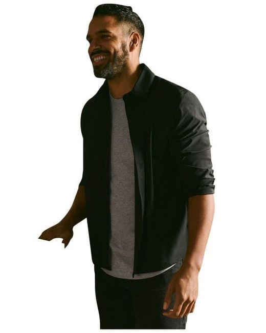 Fabletics Black The Don Long Sleeve Button Up for men