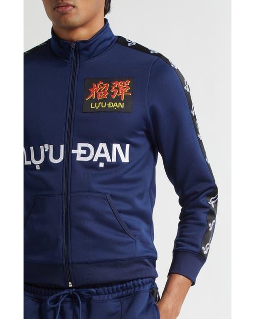 Lu'u Dan Blue Shrunken Track Jacket for men