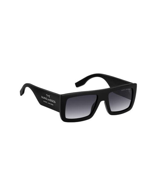 Marc Jacobs Black 53Mm Gradient Rectangular Sunglasses
