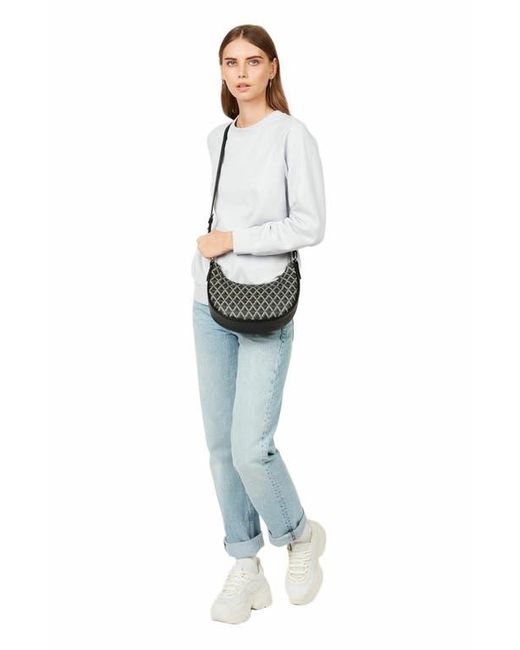Lancaster Gray Zipped Hobo Bag Ikon It