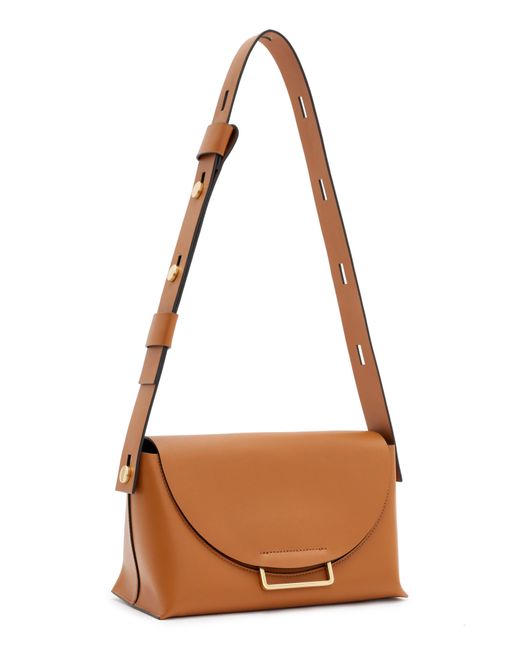 AllSaints Brown Celeste Leather Crossbody Bag