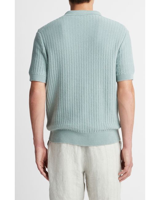 Vince Blue Johnny Collar Sweater for men