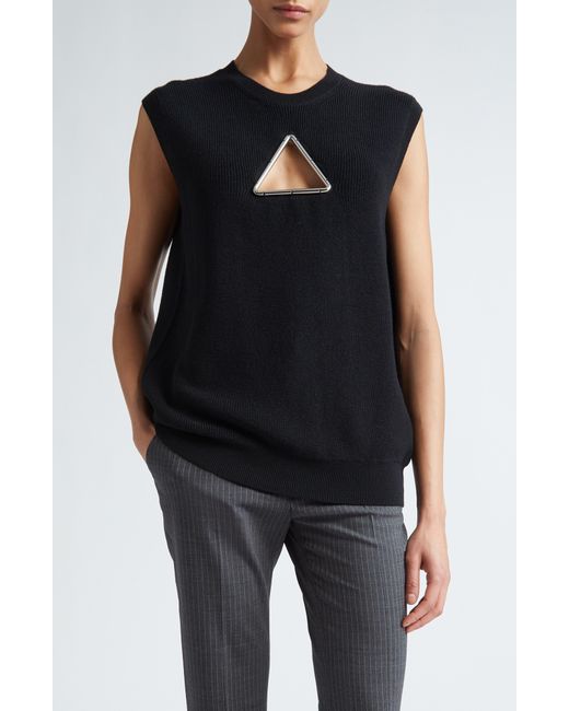 Coperni Black Triangle Sleeveless Merino Wool Sweater