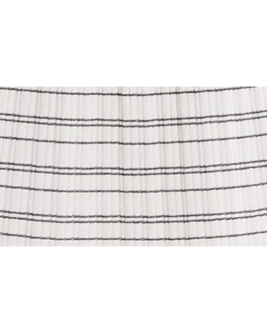 Theory White Rib Stripe Skirt