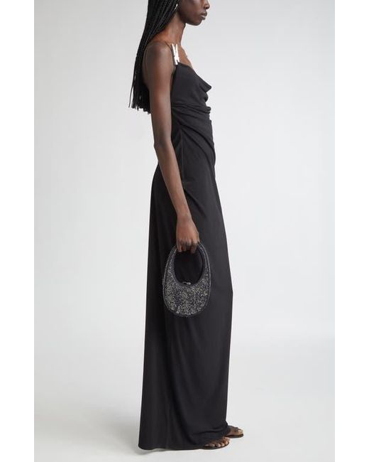 Coperni Black Mini Swipe Crystal Embellished Top Handle Bag