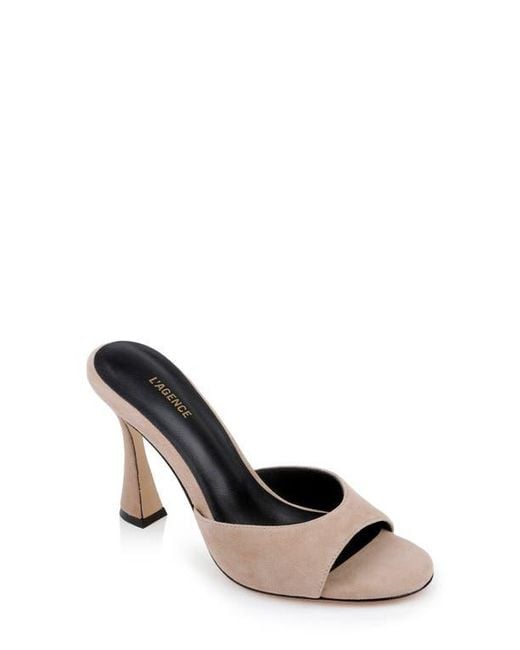 L'Agence White Avery Slide Sandal