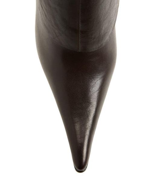 Jeffrey Campbell Brown Corseted Pointed Toe Boot