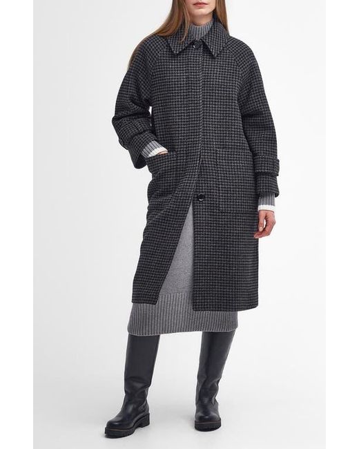 Barbour Veronica Houndstooth Check Wool Coat in Black | Lyst Barbour Veronica Houndstooth Check Wool Coat in Black | Lyst